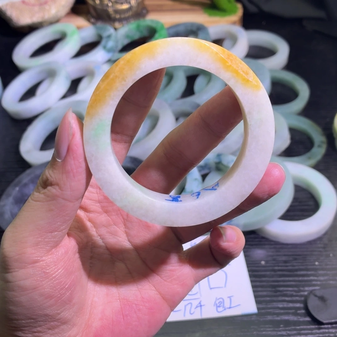 定制翡翠未镶嵌天然翡翠A货毛胚手镯定制