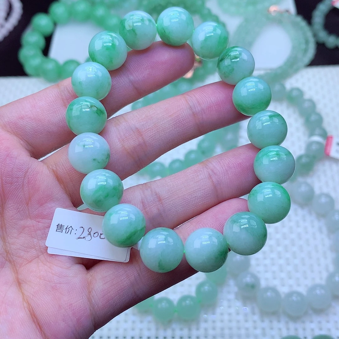 翡翠未镶嵌毛衣链卡12.5