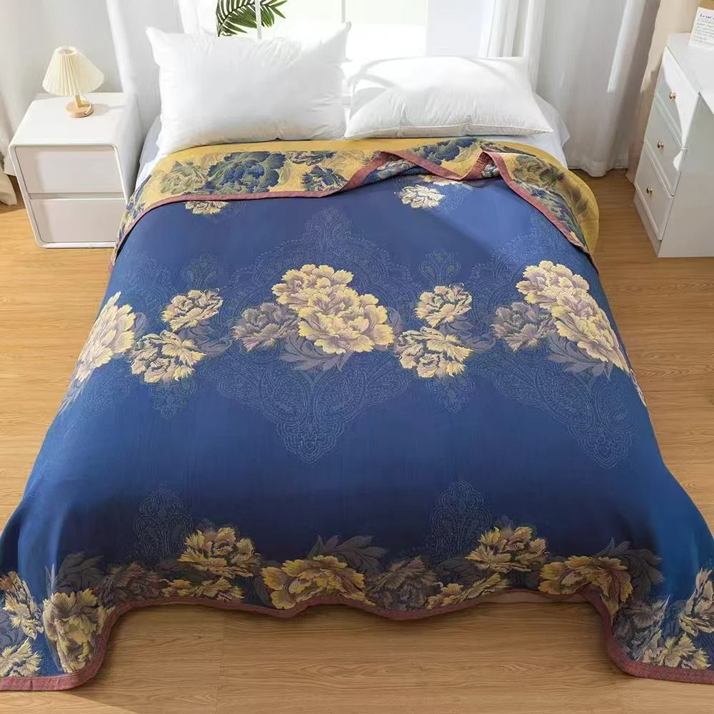 【欧式牡丹】230*250cm新款A类柔软亲肤透气舒适机洗四季可用床盖