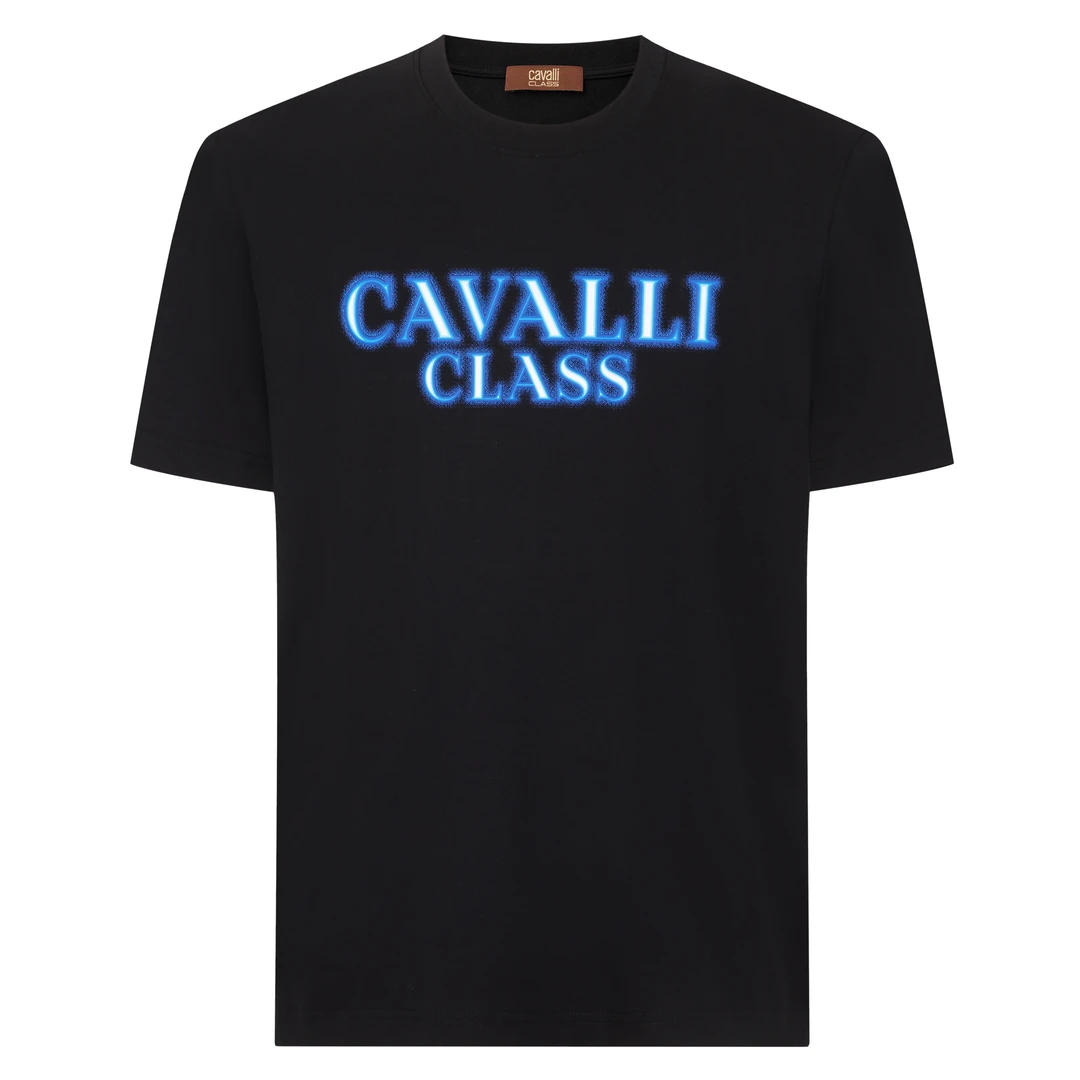 Cavalli Class25夏季男士霓虹Logo款圆领冰感空调短袖 RWC495