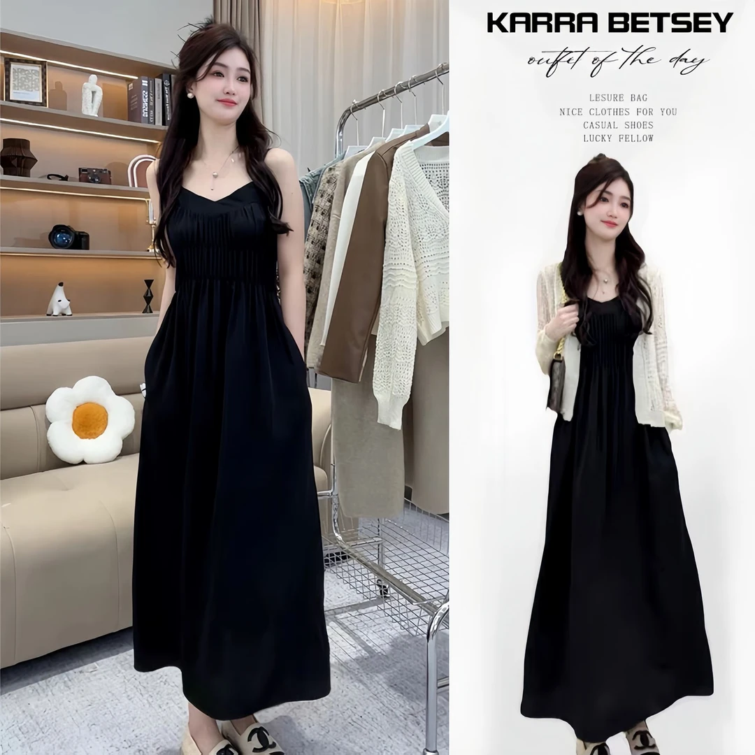 【苏安诺】孕妇装连衣裙2025早春新款法式气质高级感吊带裙两件套