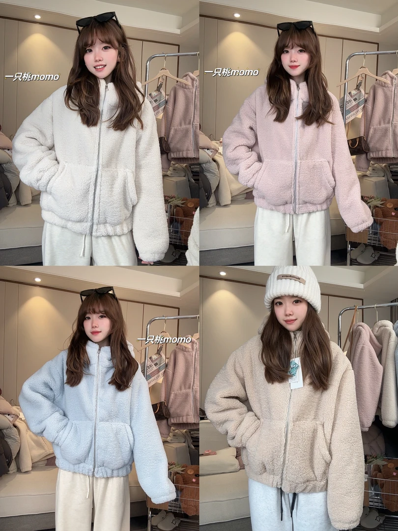 巨厚1100克！！连帽加绒加厚秋冬休闲韩系外套