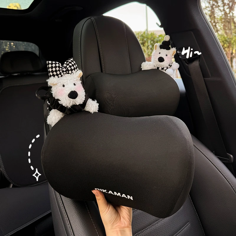 可爱汽车头枕护颈枕开车车内靠枕车载座椅主驾驶车内套装四季通用