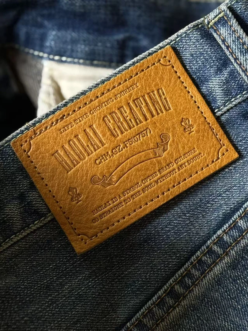 haolai creating Journeyman Pants Tacked刀割破坏牛仔裤-K55050