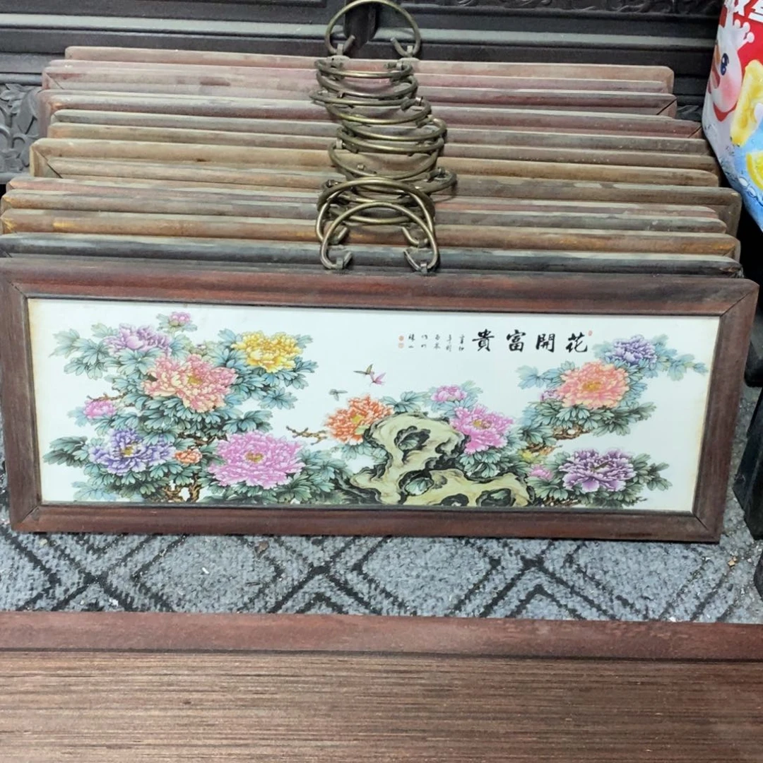 瓷片53*21 景德镇瓷板画柴窑烧制