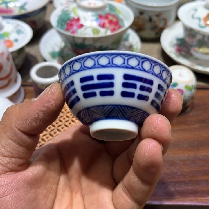 纯手绘精品盖碗杯