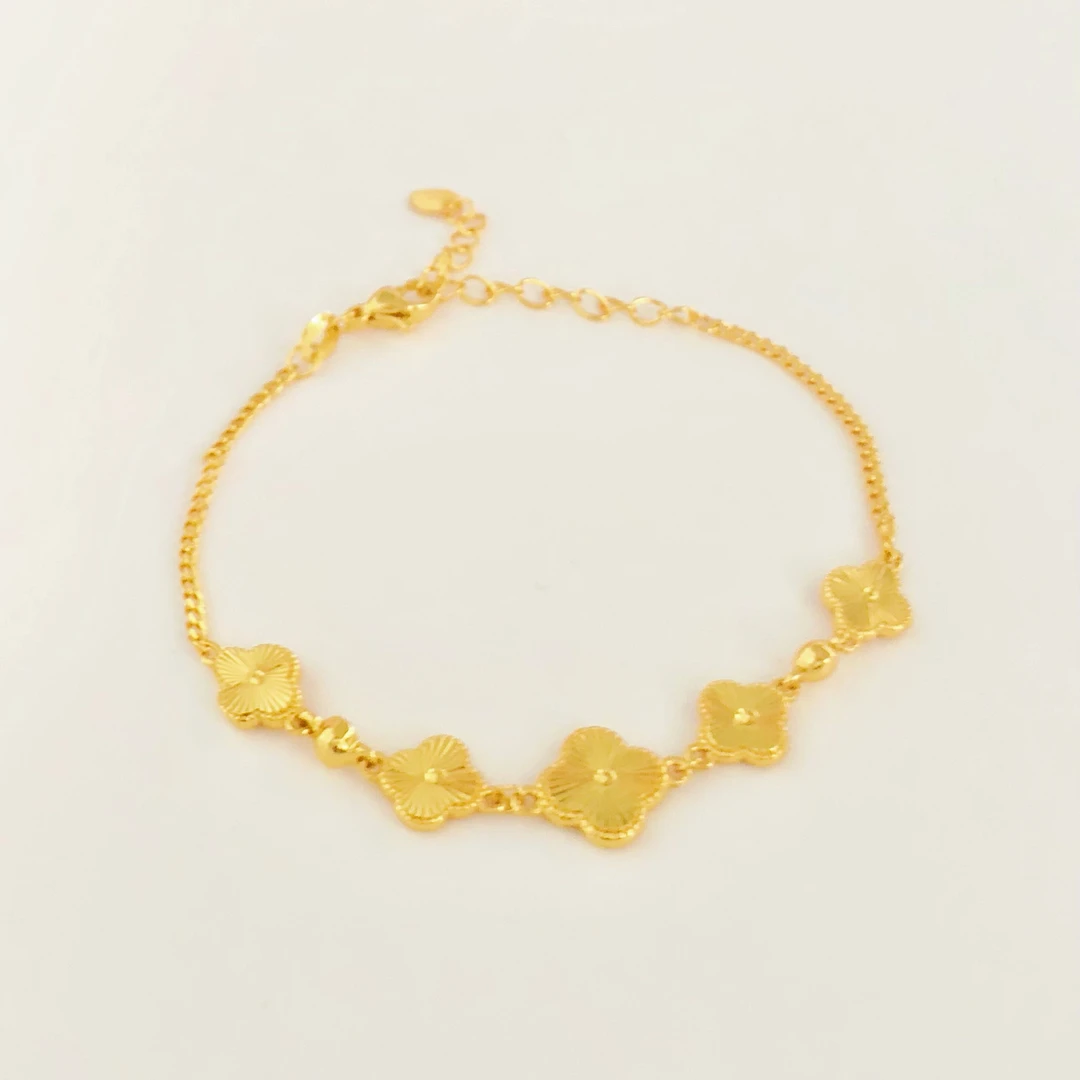 精品四叶草渐变项链