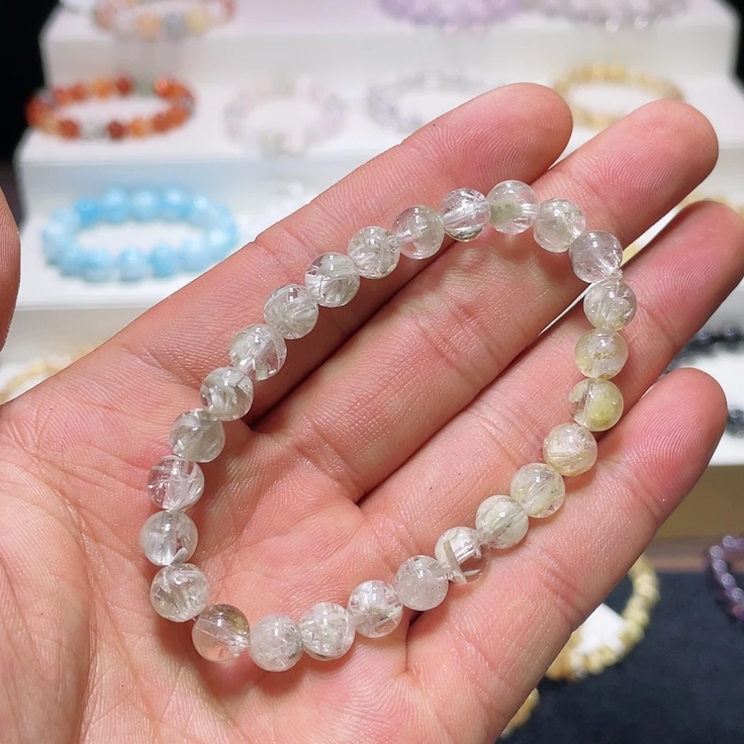 水晶手链未镶嵌雪霜发7.6