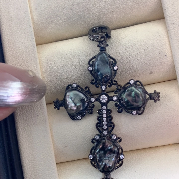 颈饰银S925镶嵌海水珍珠