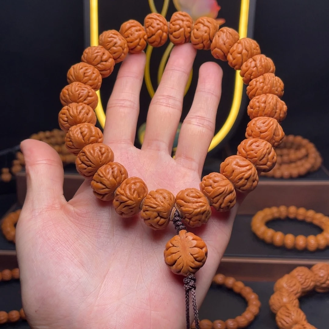 桃核手串龙纹桃核肌肉纹