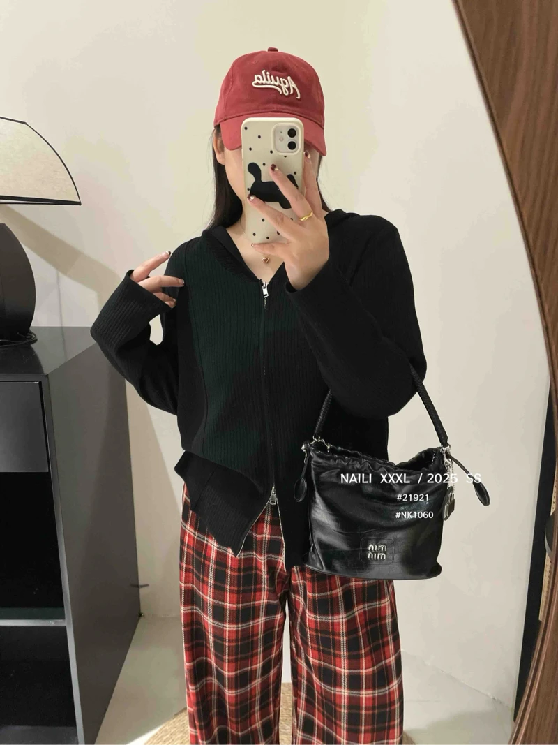 春季休闲双头拉链经典百搭显瘦女连帽毛针织衫