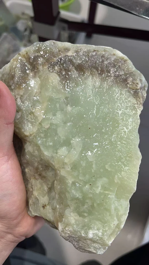 糖白和田玉原石毛料