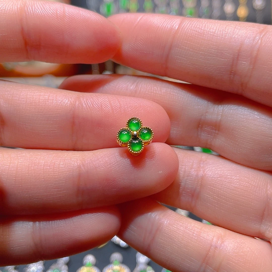 翡翠银S925镶嵌吊坠(不含链)