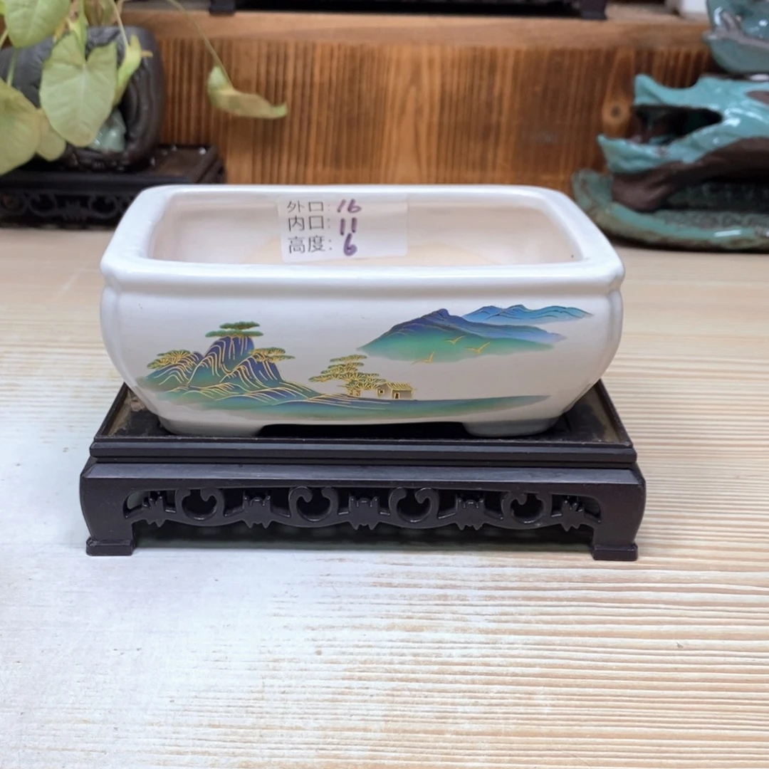 紫砂花盆陶瓷艺术花盆陶瓷