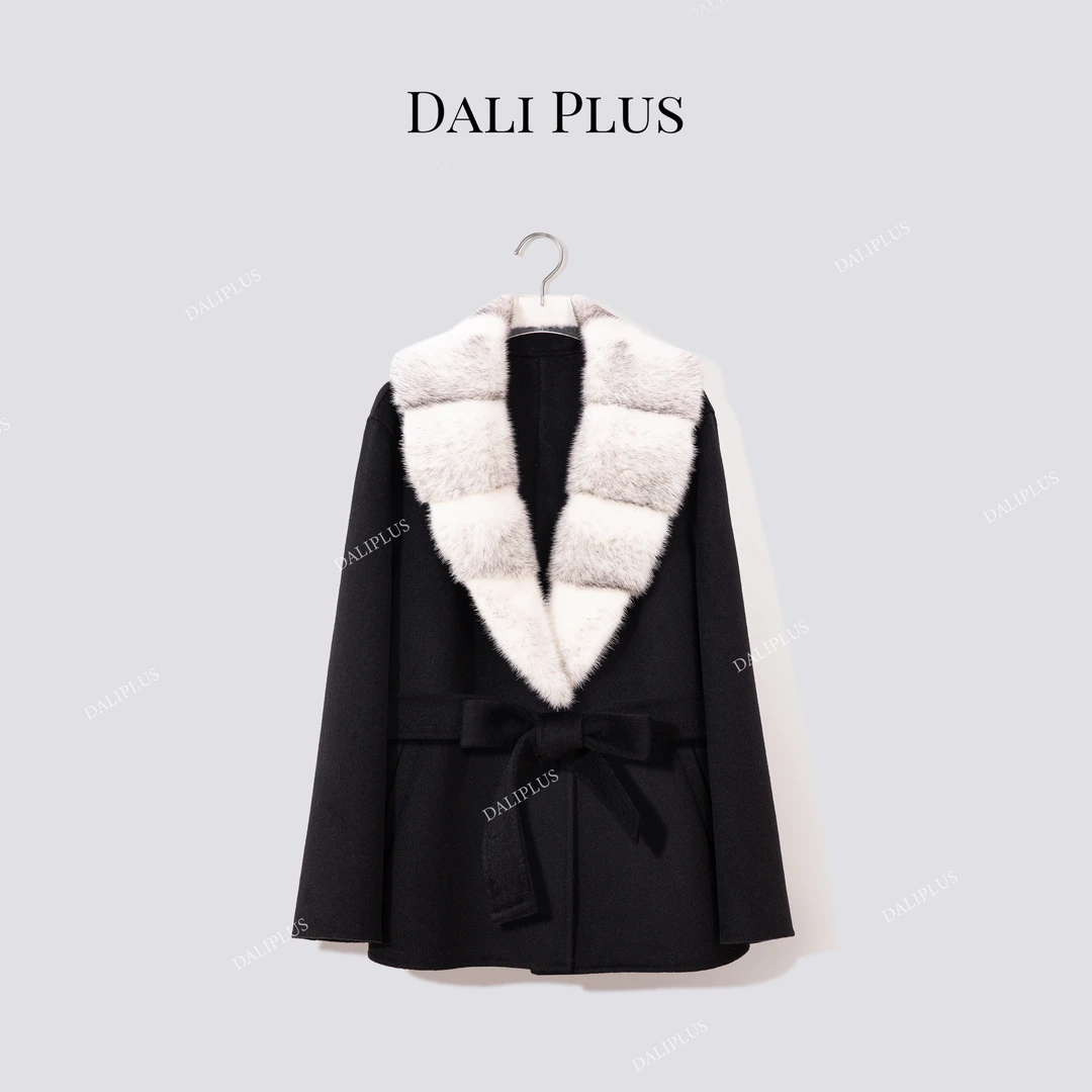 DALI PLUS“丹麦进口十字貂”10羊绒90羊毛呢大衣外套-D5CH5462