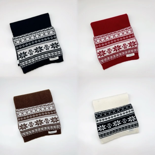 05977 羊毛雪花围巾一条，四色，尺寸25*174cm左右