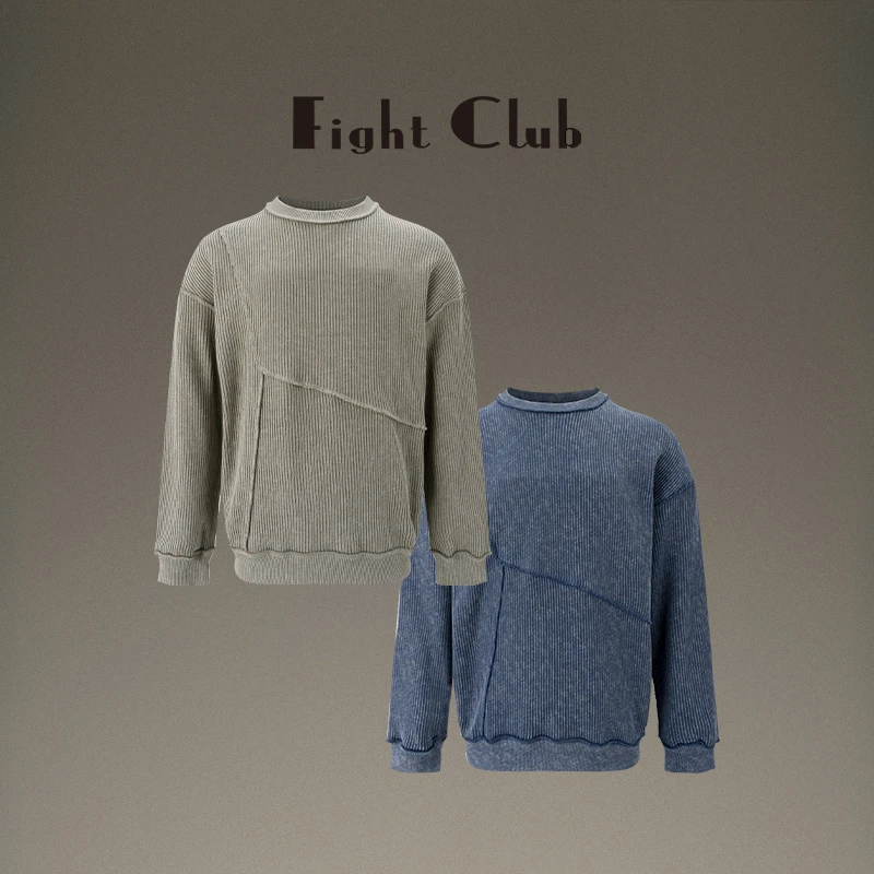 Fight Club春季新款原创立体拼接走线针织衫卫衣简约老钱风格