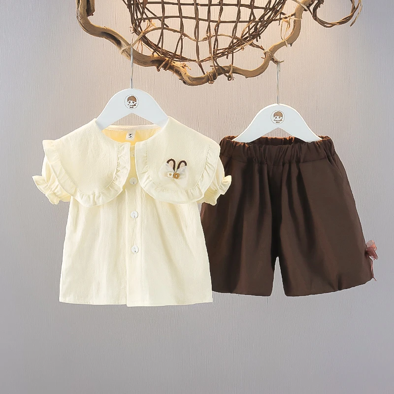 女童休闲薄款夏装儿童两件套夏季女宝宝洋气小女孩套装新潮时尚