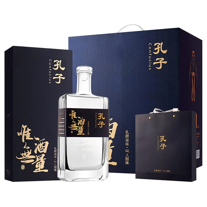 州世台唯酒无量浓香型粮食白酒每瓶500ml六瓶装52度孔子酒52度500