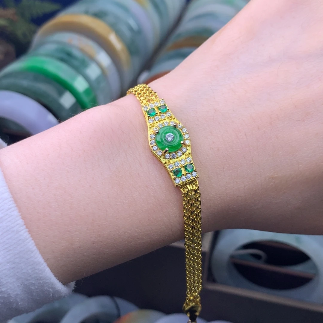 翡翠未镶嵌手链手链