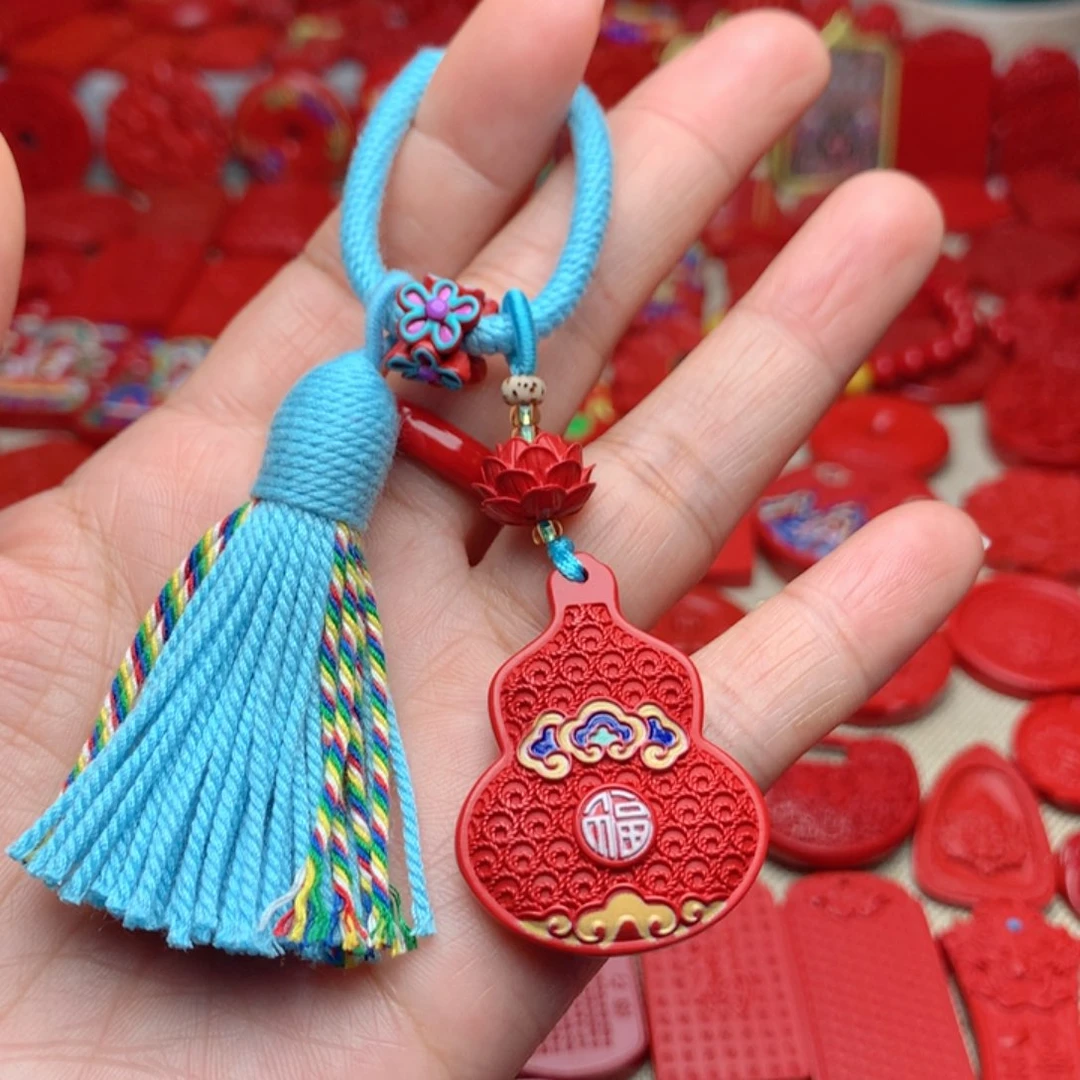 天然辰砂工艺品朱砂钥匙扣包包挂