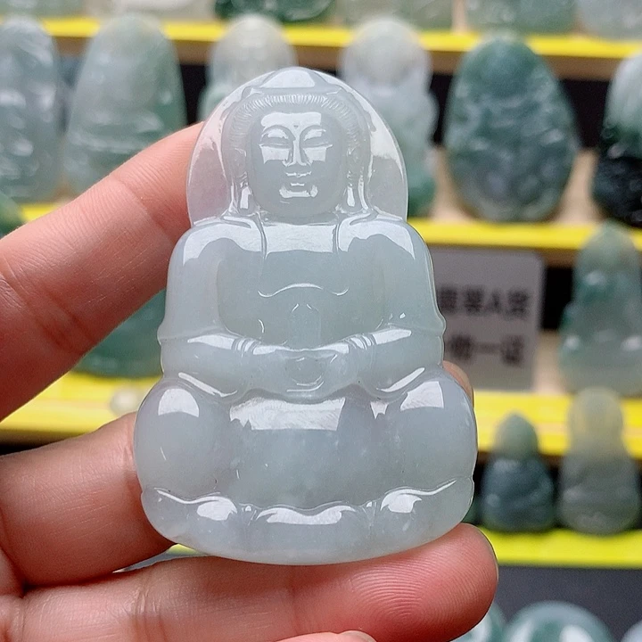 梧***生吊坠(不含链)未镶嵌翡翠正装观音