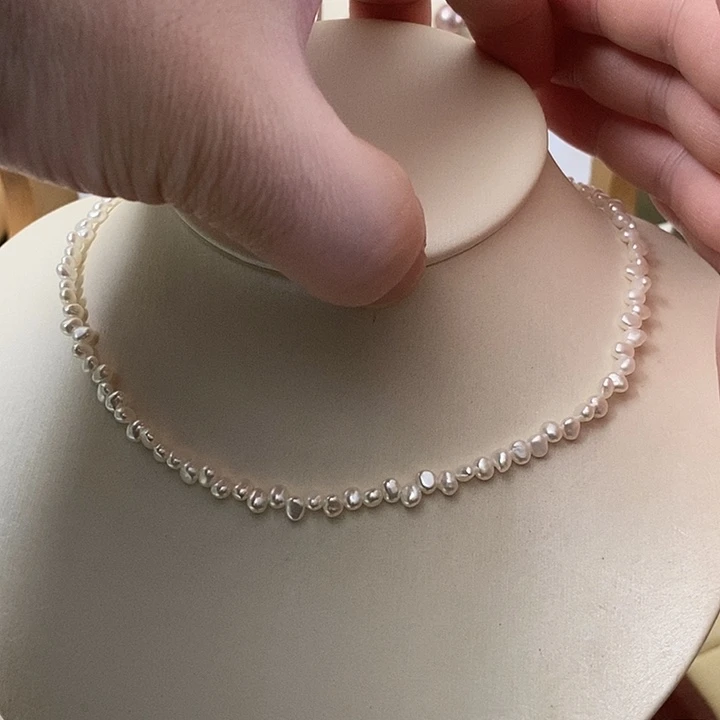 银S925镶嵌颈饰淡水珍珠