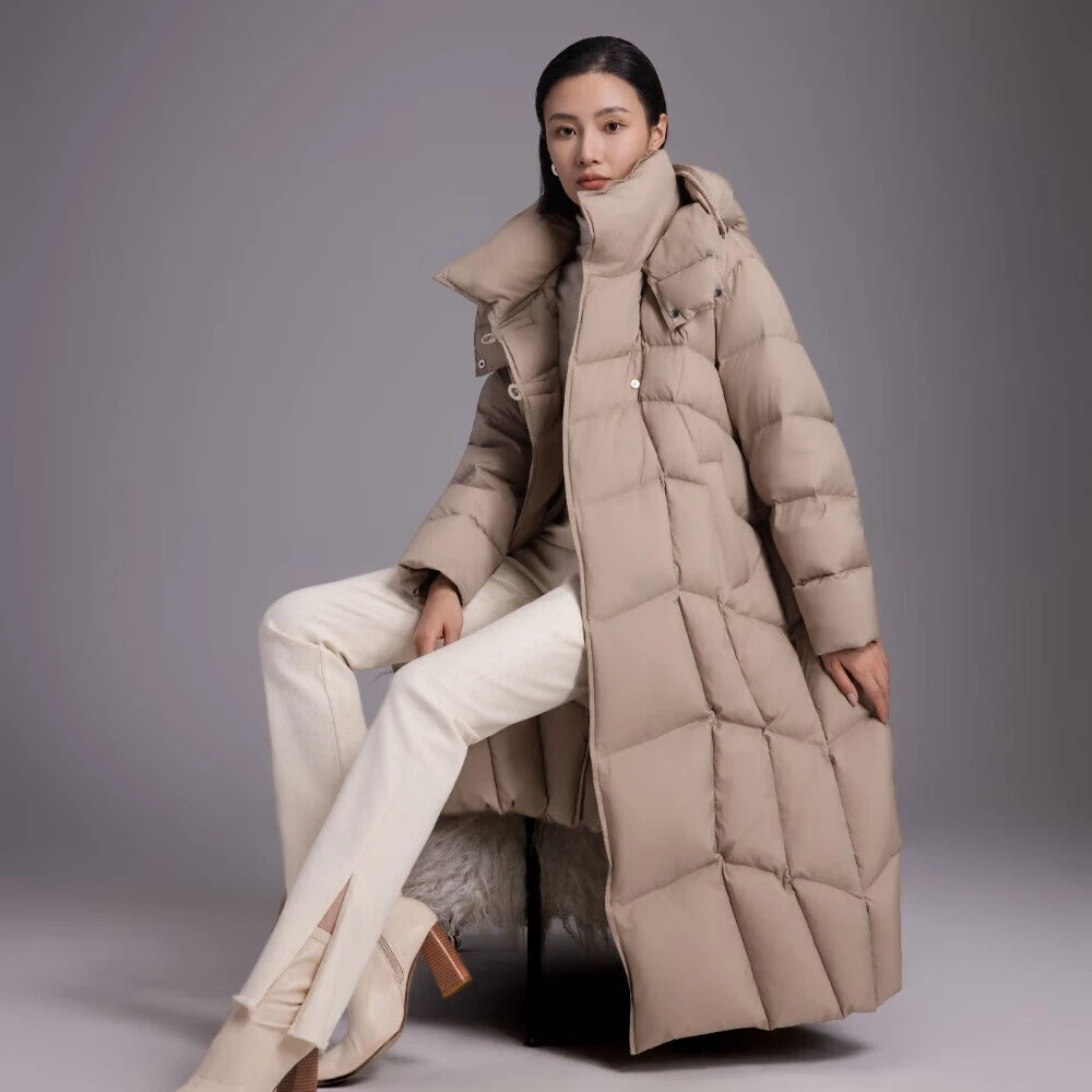 长款羽绒服女2025冬季新款鹅绒保暖外套简约时尚百搭06110