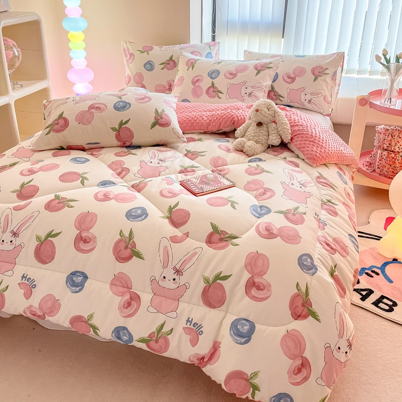 POCKET PIG/布袋猪【桃桃兔】纯棉豆豆被轻奢简约