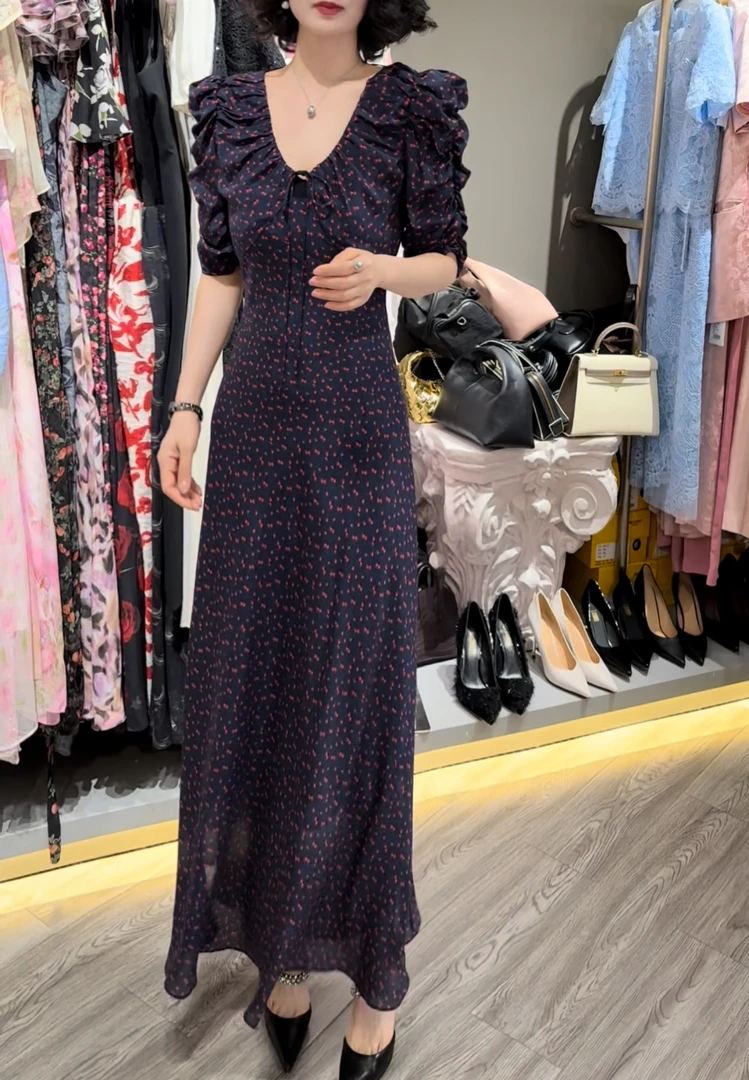 芭乐珂夏季红樱桃连衣裙D1332L