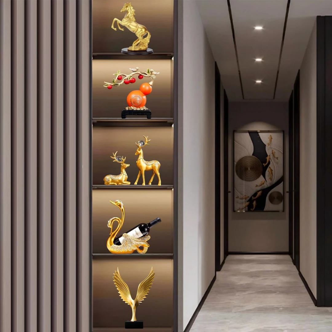 新中式高端大气摆件乔迁之喜搬家礼物玄关酒柜摆件高档客厅装饰品
