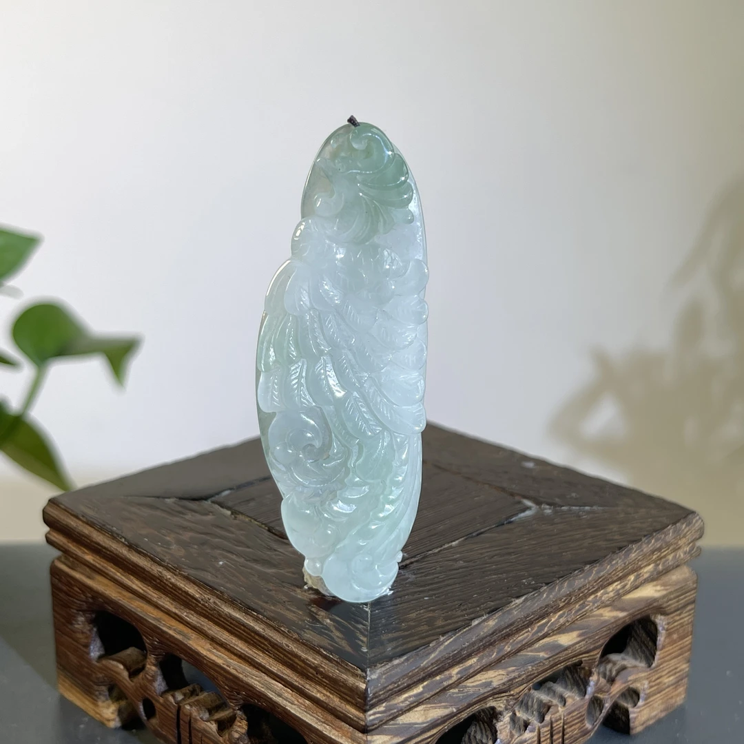 JGB27-21  天然缅甸A货翡翠  凤牌