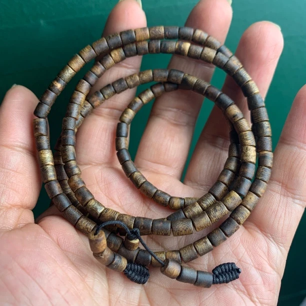 沉香手串卡5莺歌楠随形桶珠多圈素串多样性发一