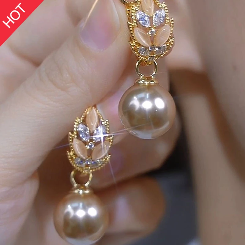 铜合金亚克力耳饰 兰知春序耳饰满树叶耳环小众设计新款爆款叶子