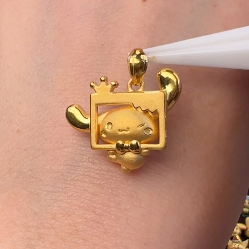 足金999黄金三丽鸥系列吊坠相框吊坠