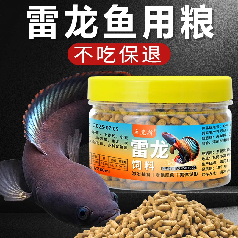 雷龙鱼饲料黄金眼镜蛇彩虹雷龙鱼食料阿萨姆巴卡蓝宝石专用增色粮