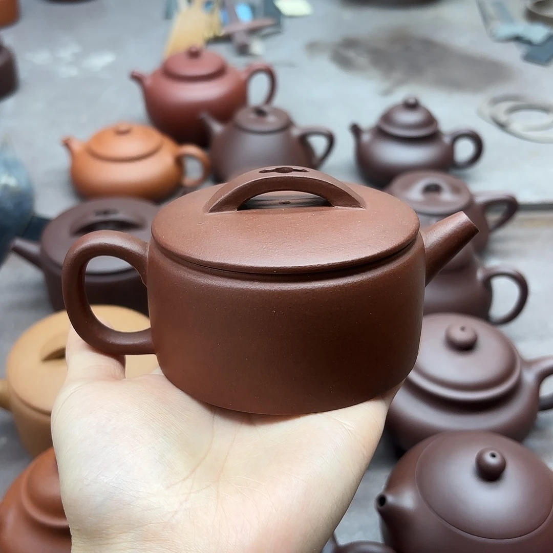 茶壶紫砂紫砂壶汉瓦170cc微瑕