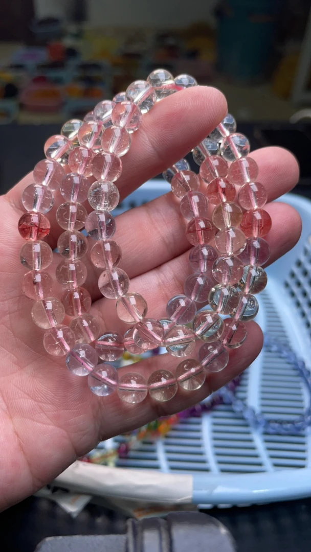 B286  8 马卡龙碧三圈手串