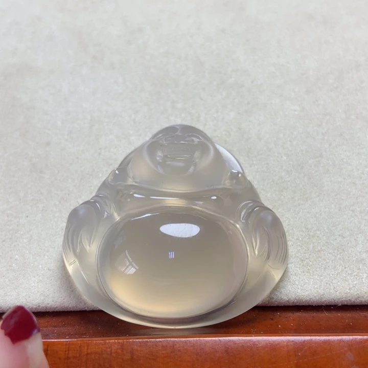 玛瑙/玉髓手串未镶嵌佛公 大吊坠