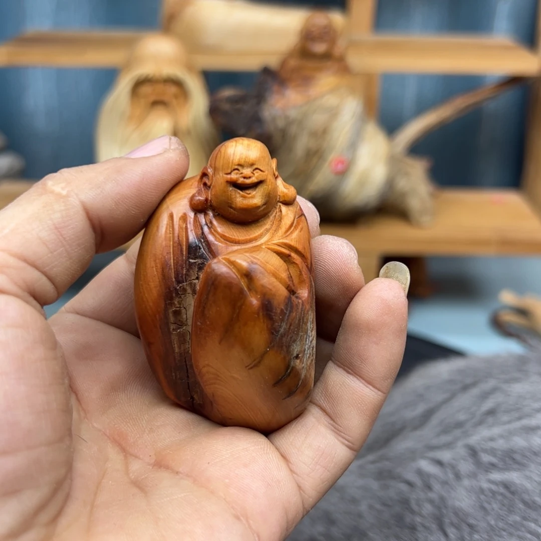 木周崖柏木摆件手把件