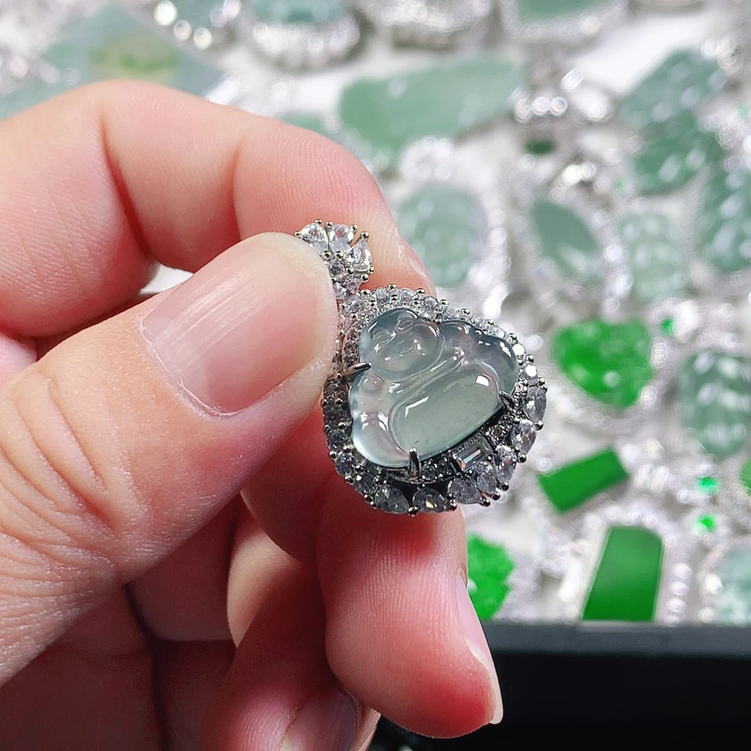 翡翠未镶嵌吊坠(不含链)