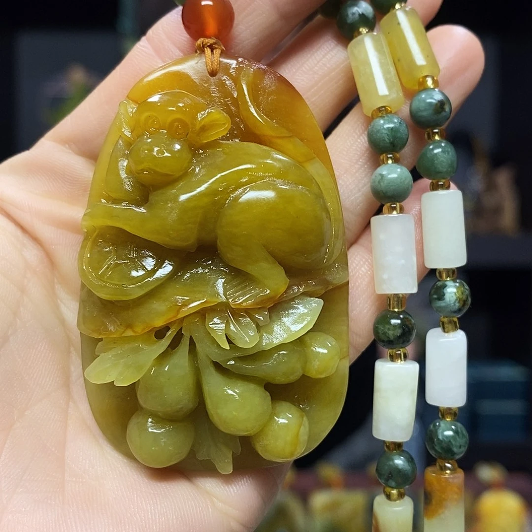 未镶嵌岫玉挂件吊坠