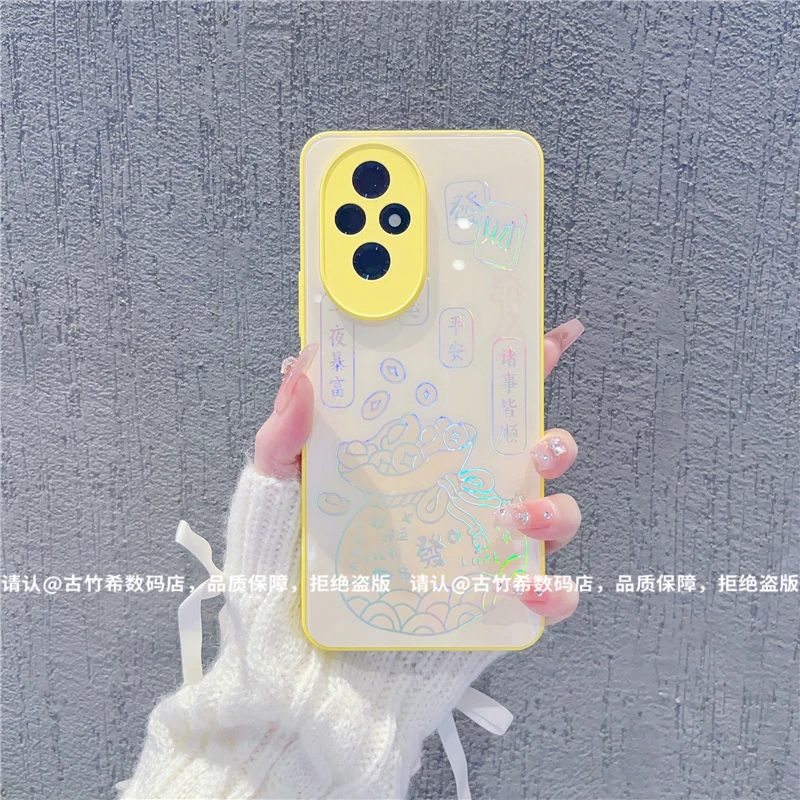 （荣耀系列）肤感烫金玻璃壳适用荣耀300/200/100/90/80/70手机壳潮