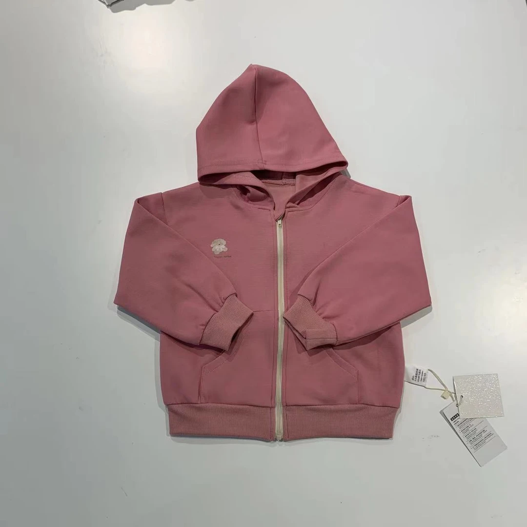 儿童上衣女中小童咖色小熊上衣YQ01