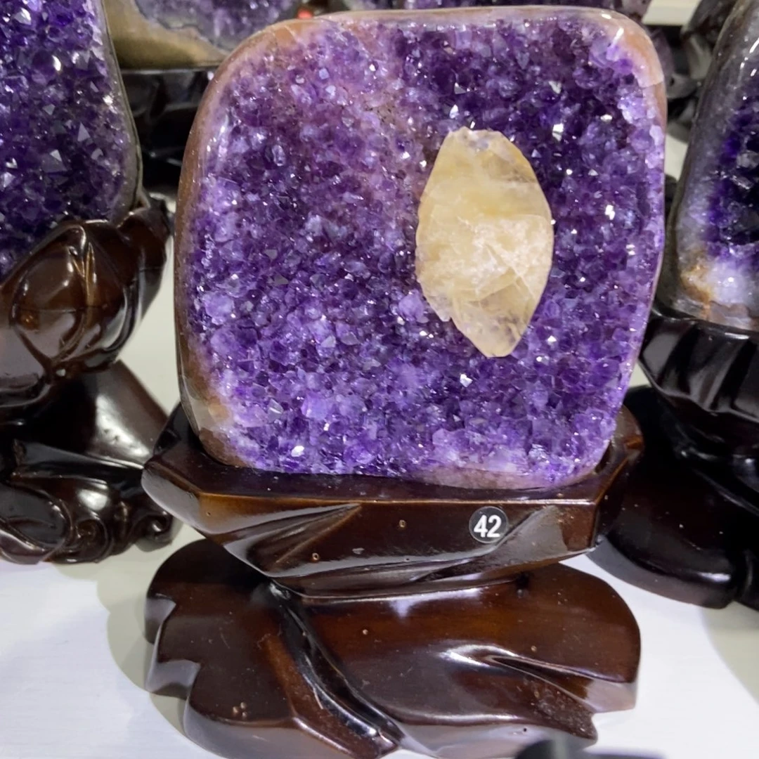 未镶嵌紫晶摆件水晶