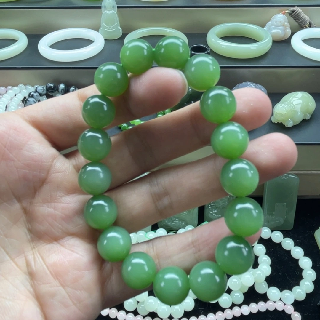 和田玉（碧玉）未镶嵌手链