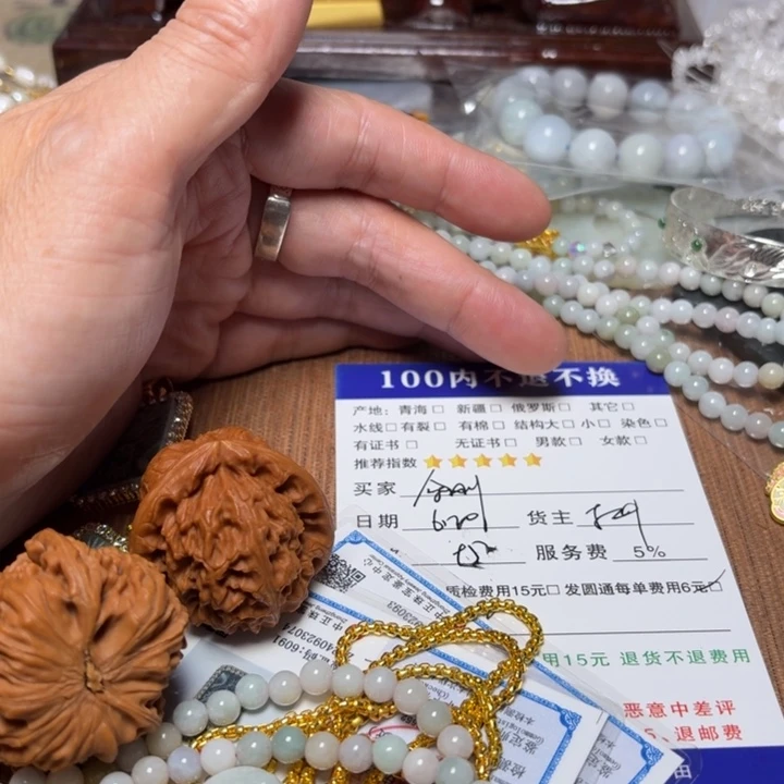 金***芦翡翠未镶嵌颈饰挂件