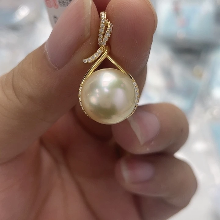 颈饰银S925镶嵌海水珍珠