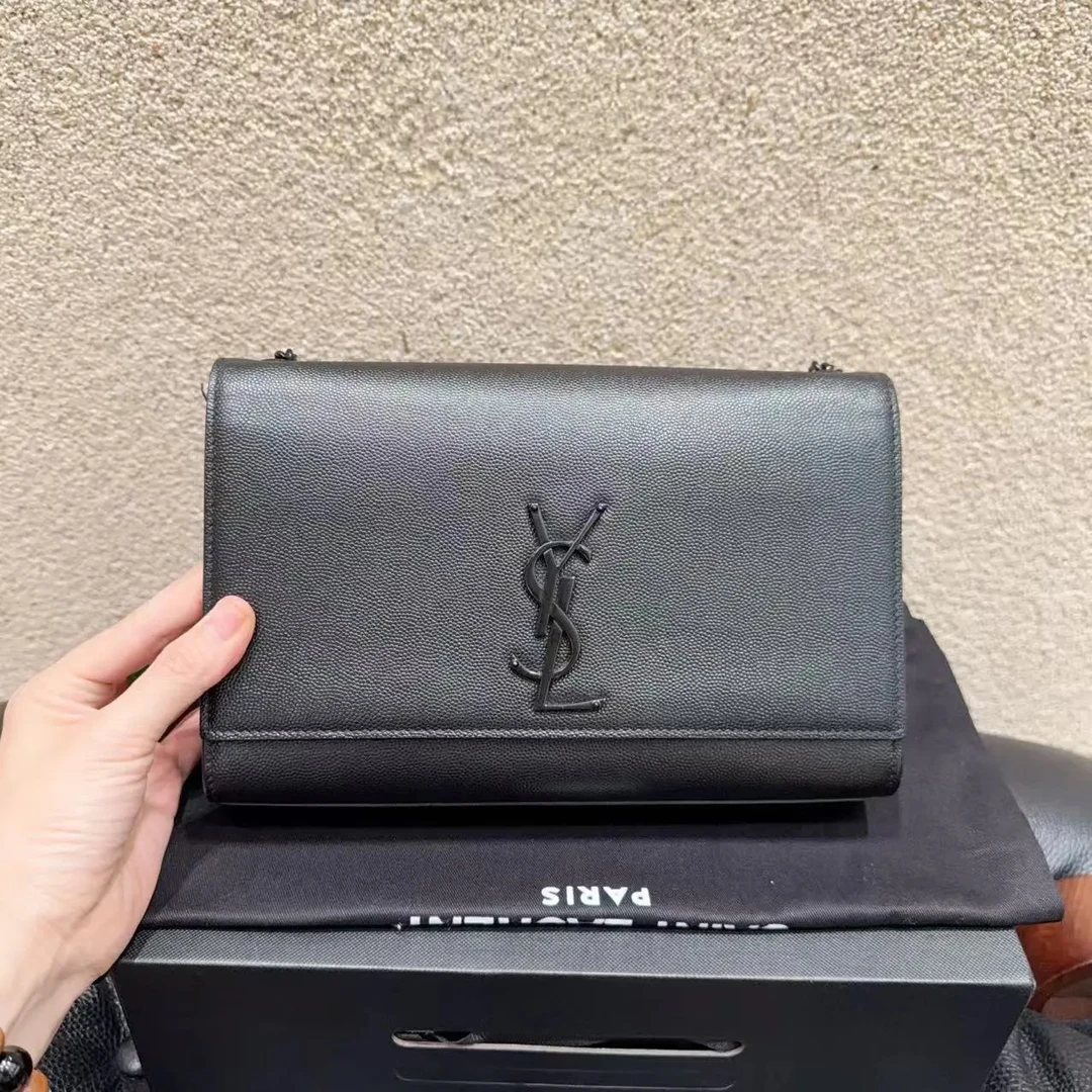 99新 YSL/圣罗兰 Ysl圣罗兰 So balck kate 鱼子酱单肩斜挎链条包