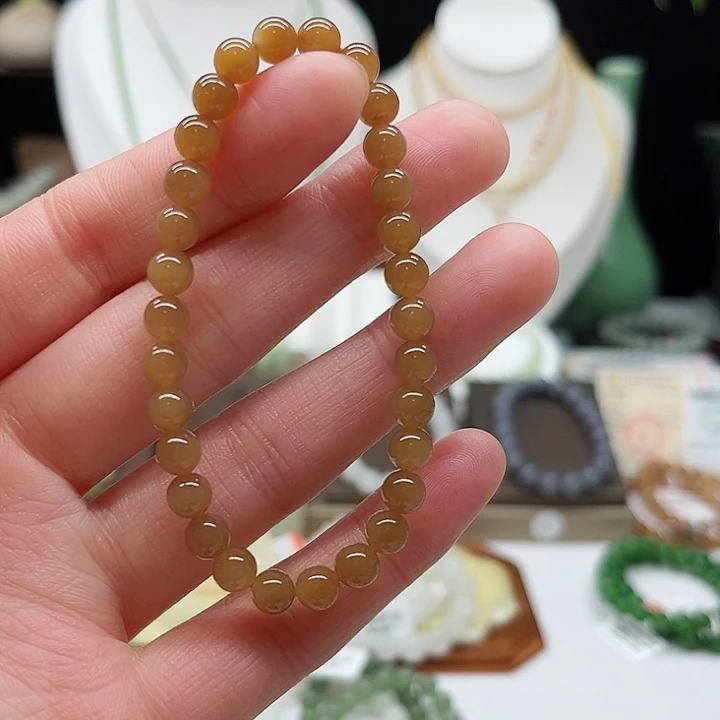 和田玉手链未镶嵌彩*糖